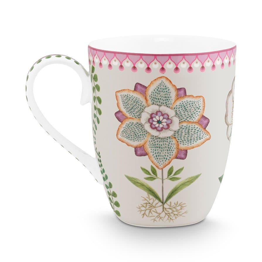 Caneca Grande Lily & Lotus Pip Studio Off White 350 mll