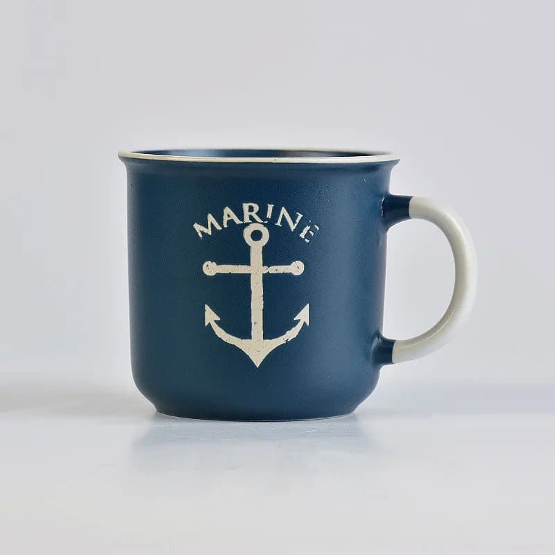 Caneca Ocean Âncora The Home Decorações Azul