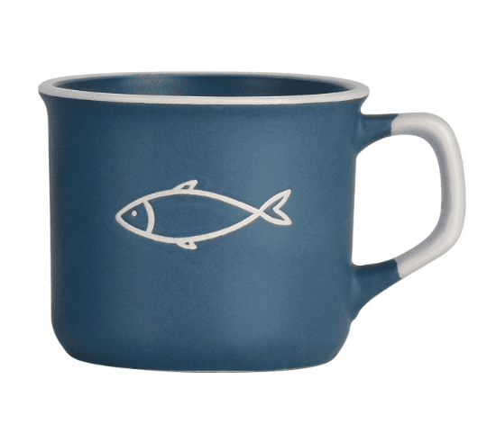 Caneca Ocean Peixe The Home Decorações Azul