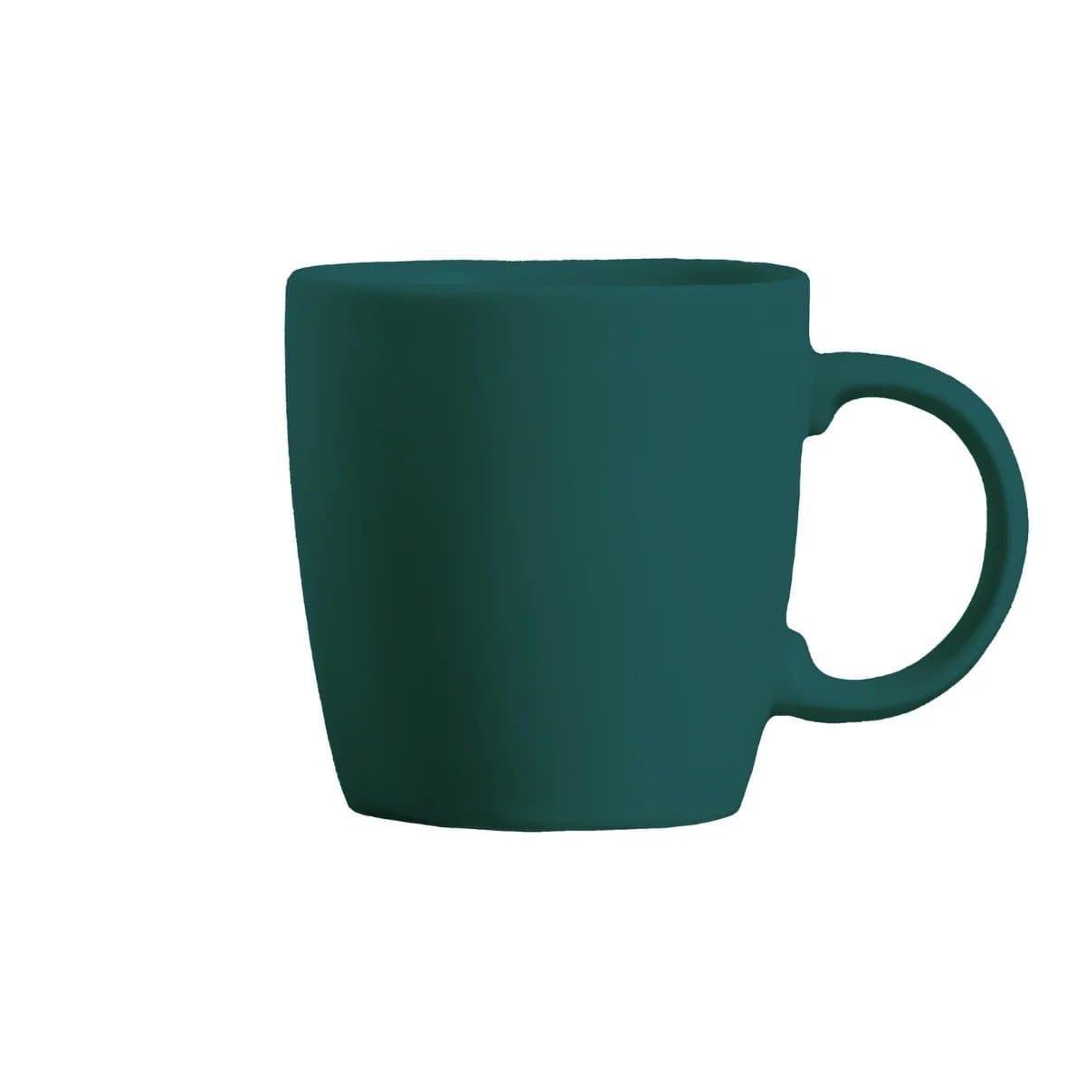 Caneca Slim Green Trace Alleanza Ceramica 350ml