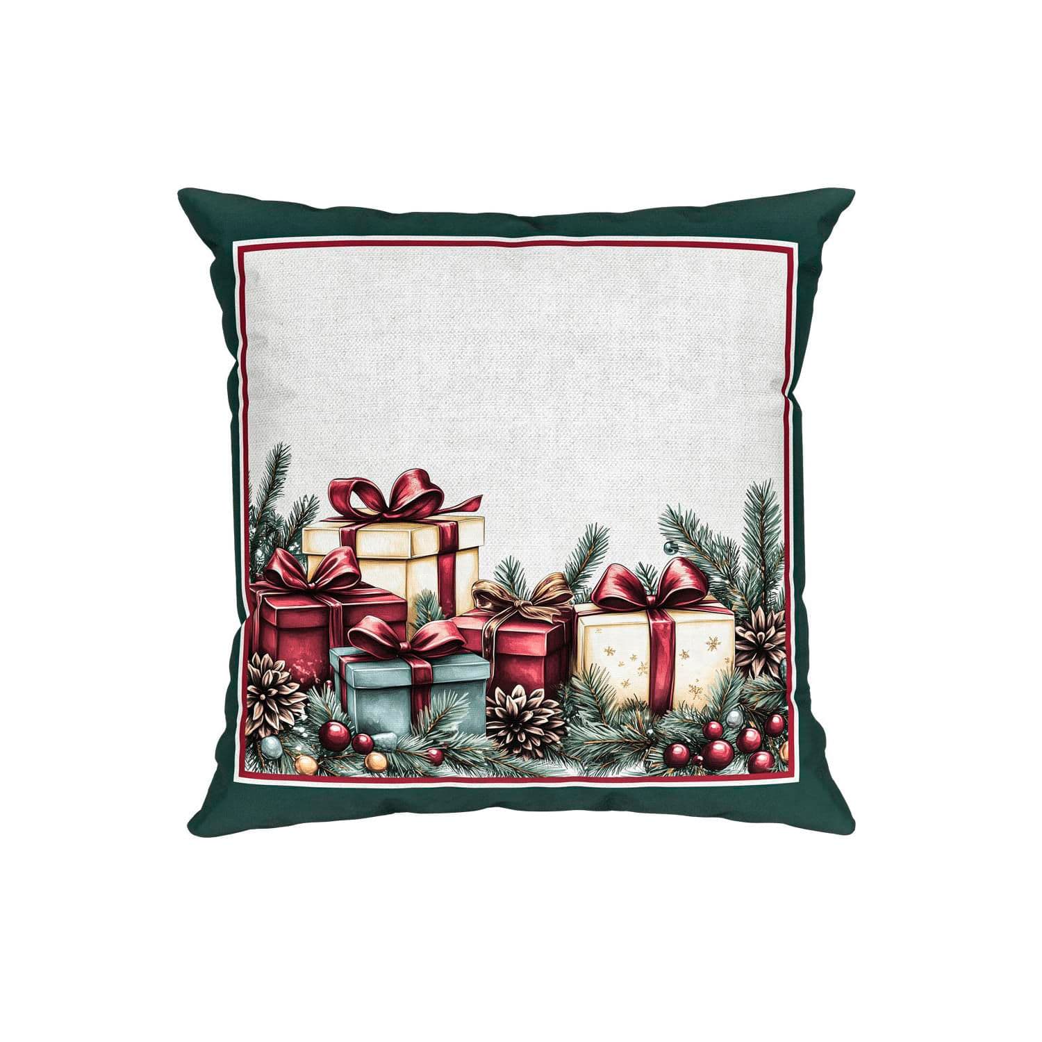 Capa de Almofada Natal 43x43cm Presentes - Belchior Decor