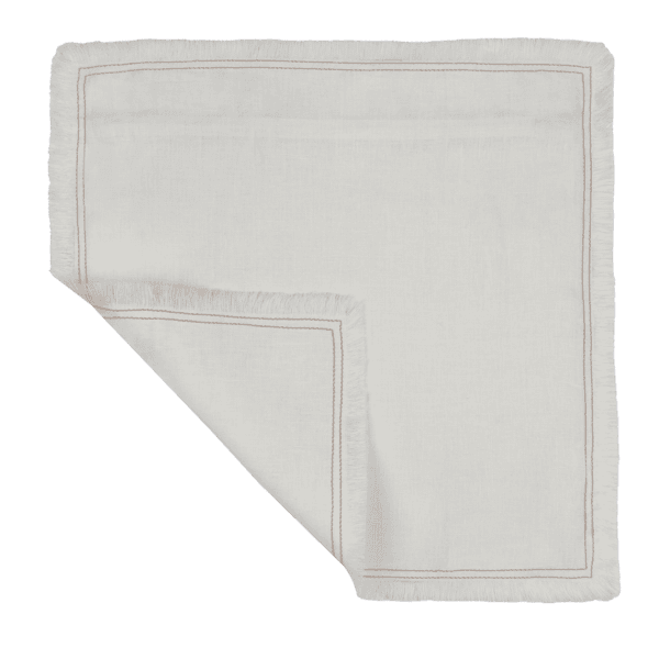 Capa de Almofada Quadrado Lenaya Tecido Branco 45x45 cm