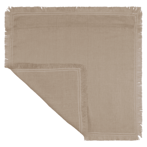 Capa de Almofada Quadrado Lenaya Tecido Natural 45x45 cm