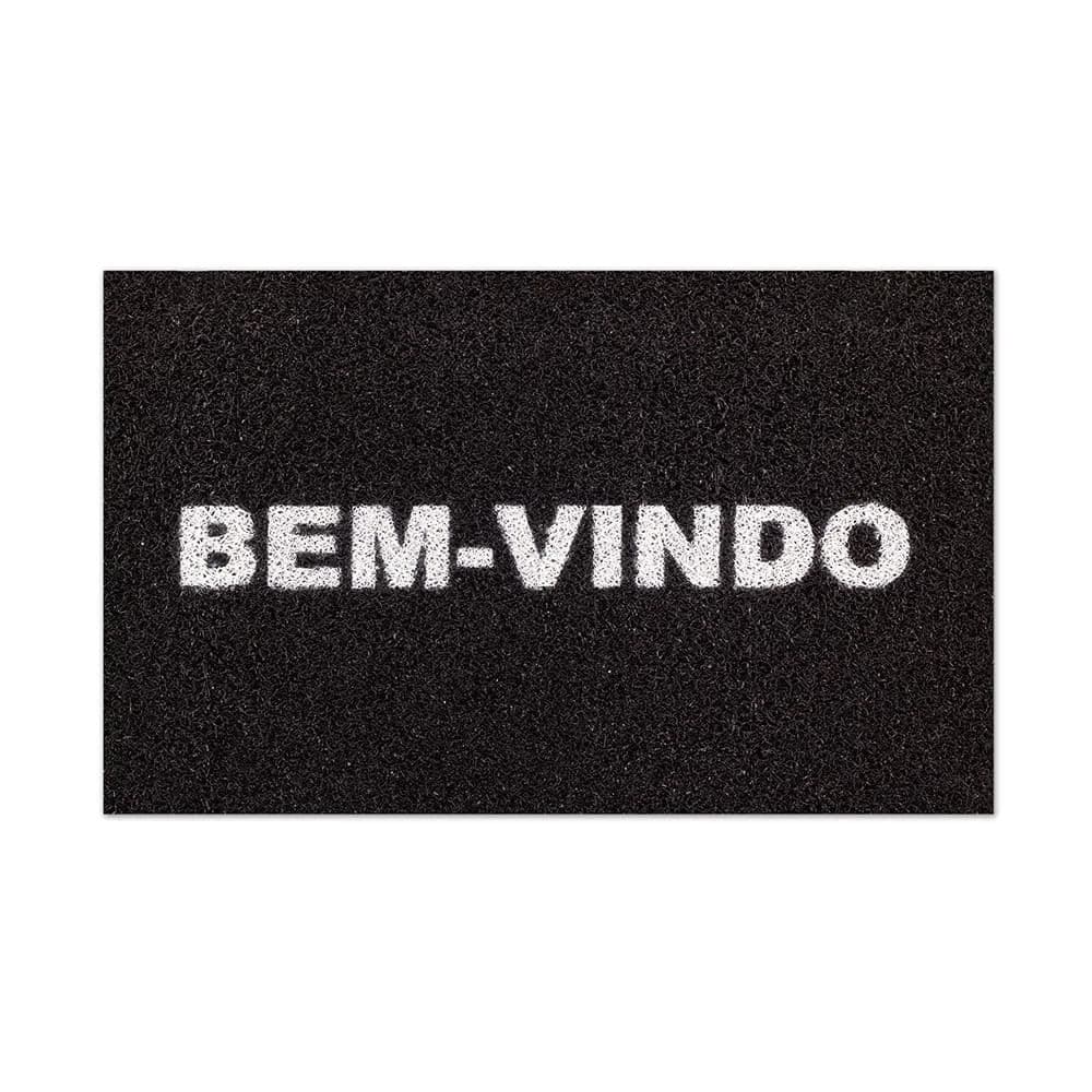 Capacho Bem Vindo 60x40cm Preto - Euro Mats