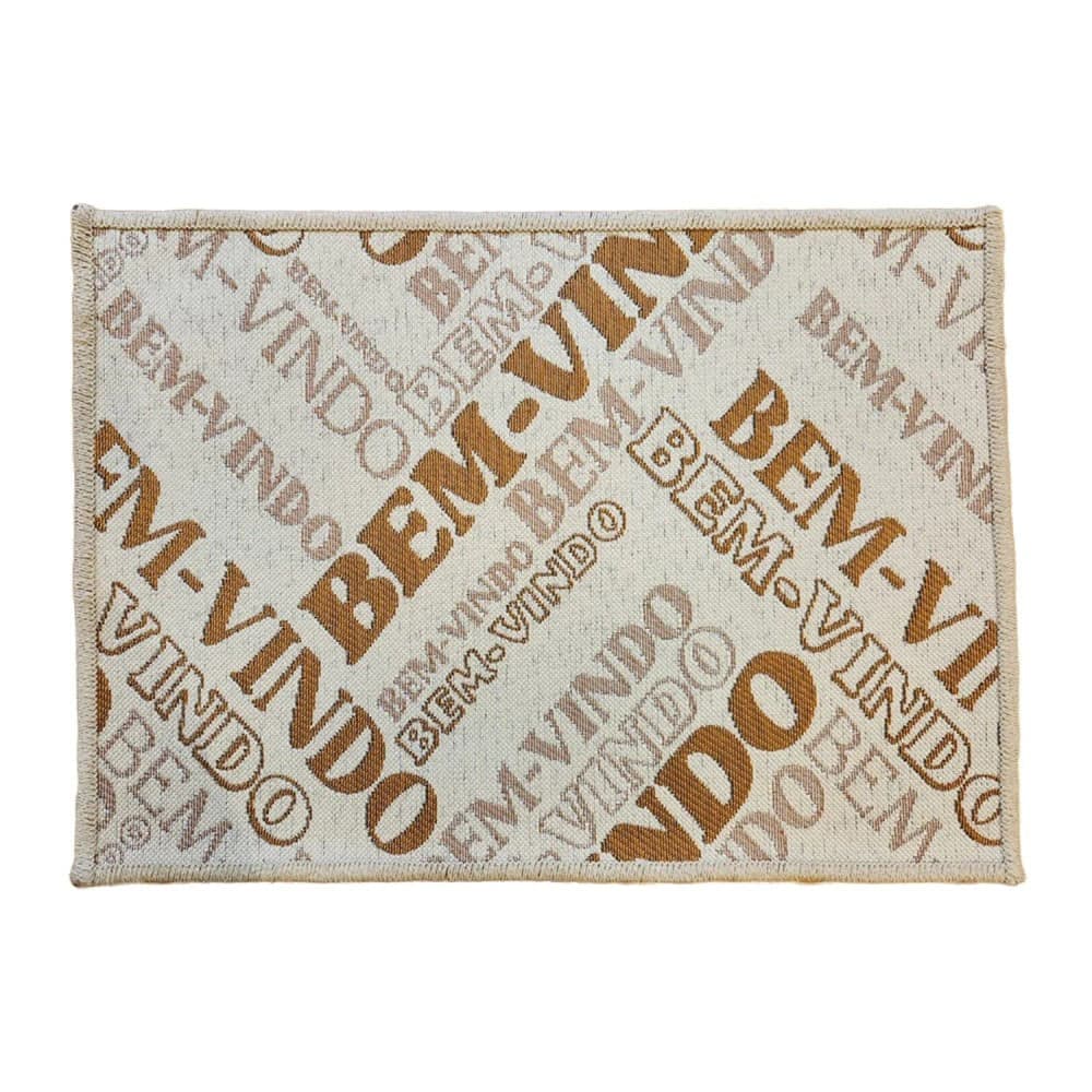 Capacho Domani Lume Bem-vindo 40x60cm Creme - Têxtil J.serrano