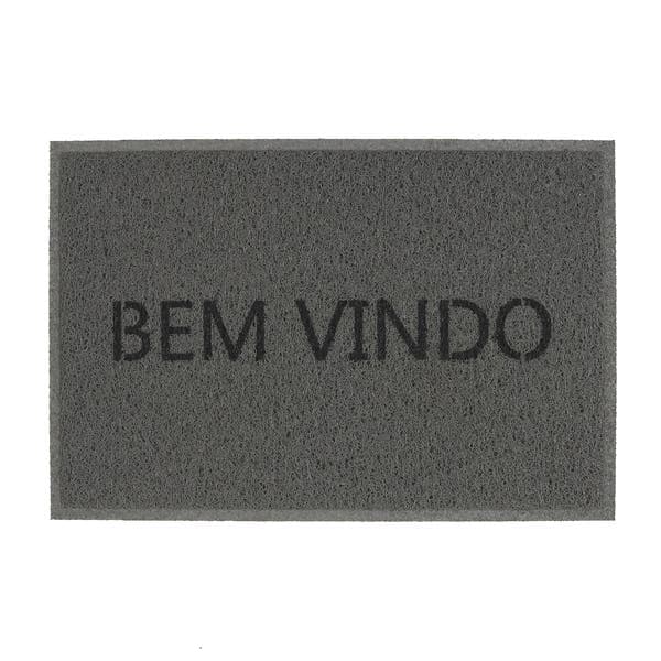 Capacho PVC Light Bem-Vindo Cinza 40x60cm