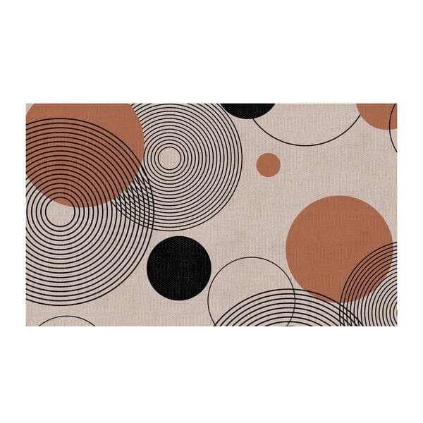 Capacho Retangular 0,45x0,75m Kapazi Abstrato Espiral Multicolorido