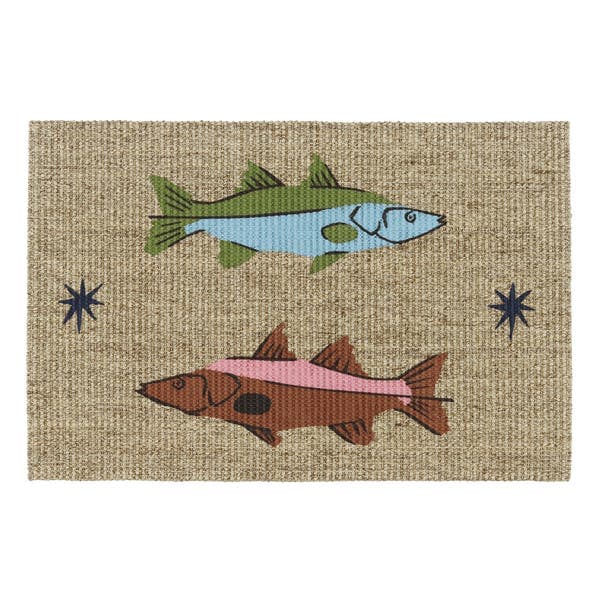 Capacho Sisal Peixes 40x60cm Carranca Encantada Breno Loeser