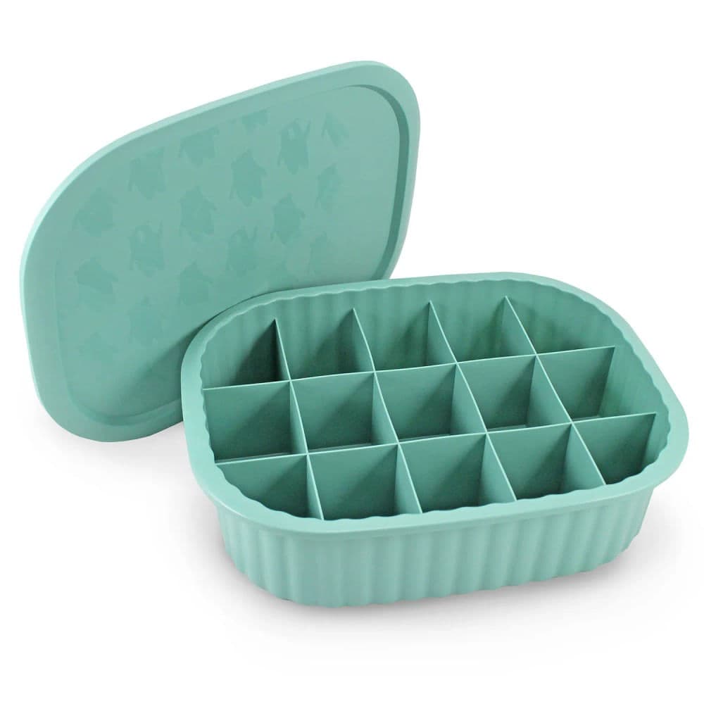 Cesta com Tampa 15 Divisória Loft 32,5cm Turquesa - Jacki Design