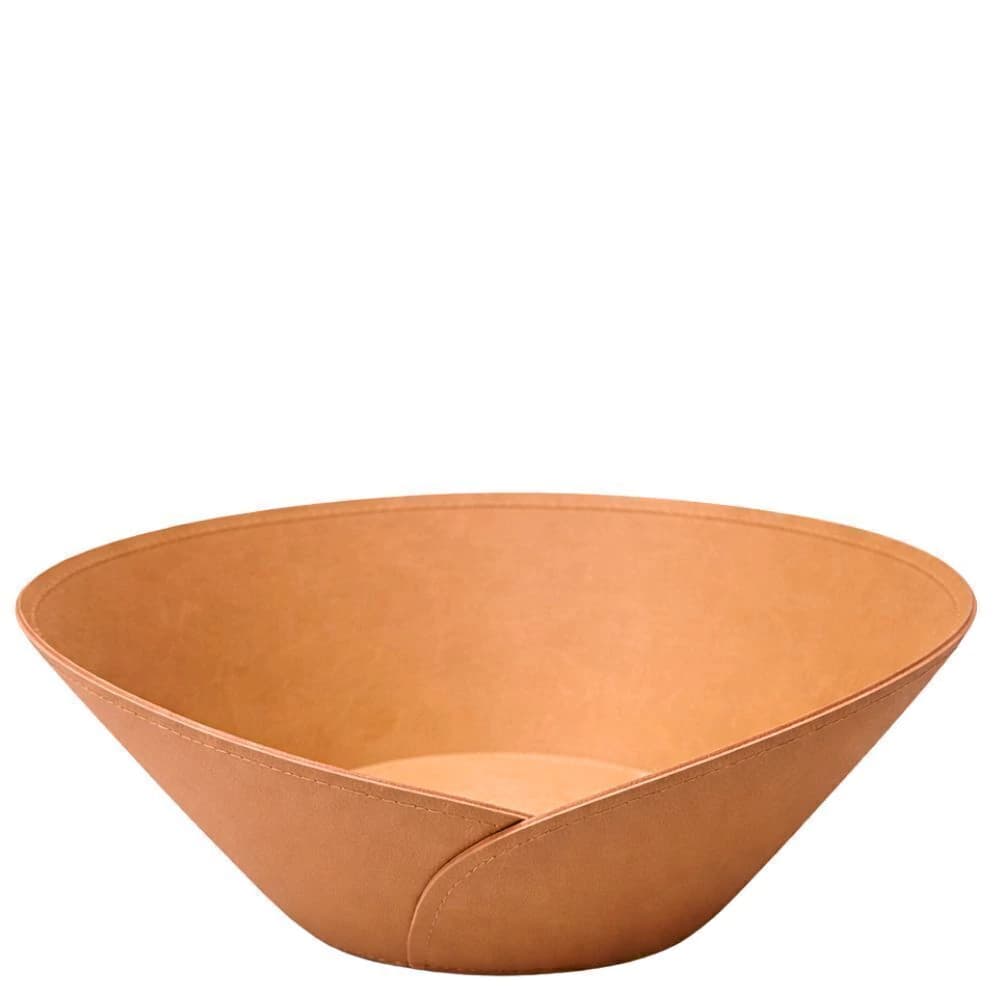 Cesta de Couro Sintético para Pão Conic Marrom 30cm