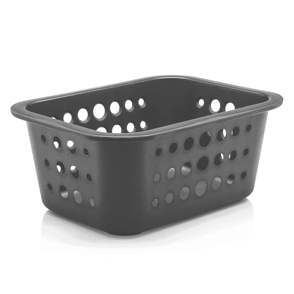 Cesta Organizadora Retangular 8x18cm Chumbo - Ou