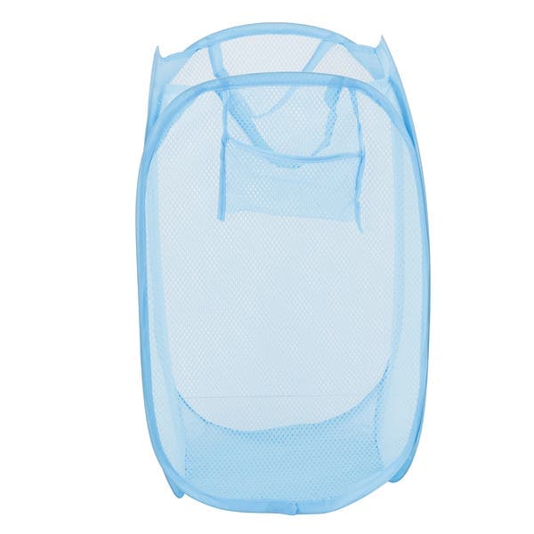 Cesto de Roupas Dobrável Retangular Azul PlastLeo