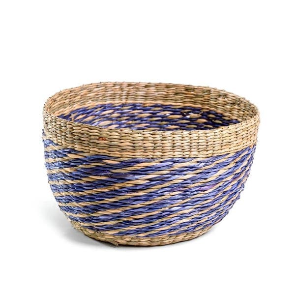 Cesto Fibra Multicolorido Cancún Listrado 14,5x14,5 cm Alluria