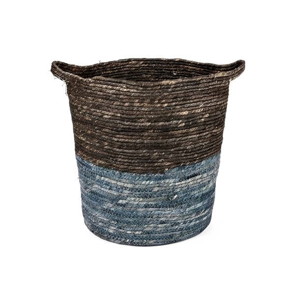 Cesto Fibra Natural Mar e Azul Mandala 39 cm Floral Atlanta