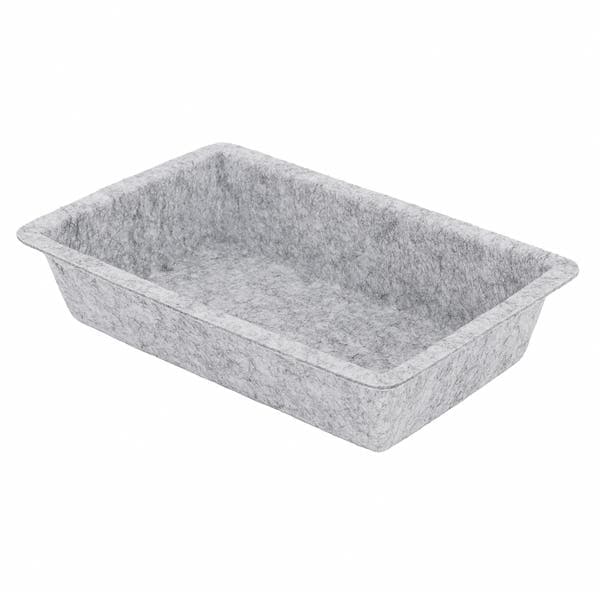 Cesto Organizador Fibra Cinza EVO'M 5x15x23,5 cm Spaceo