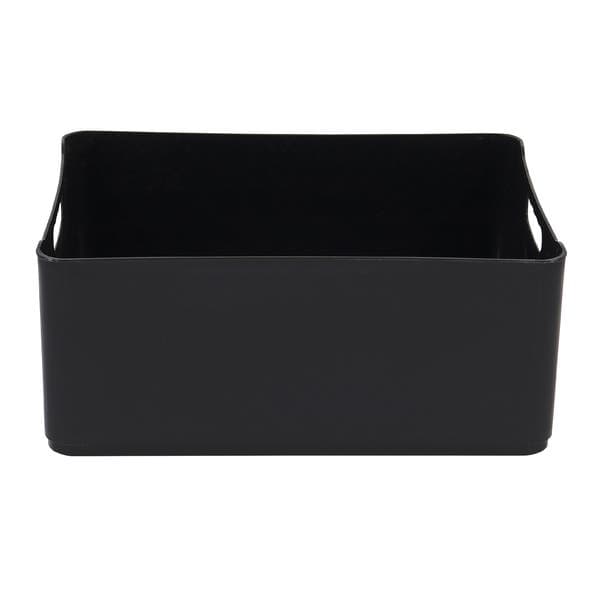 Cesto Organizador Plástico Preto 15x27x37,5cm 12,5L Spaceo
