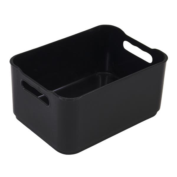 Cesto Organizador Plástico Preto 9x13,5x18,5cm 1,7L Spaceo