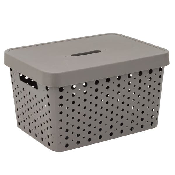 Cesto Plástico Cinza Escuro 20,3x26,8 cm Usual Utilidades
