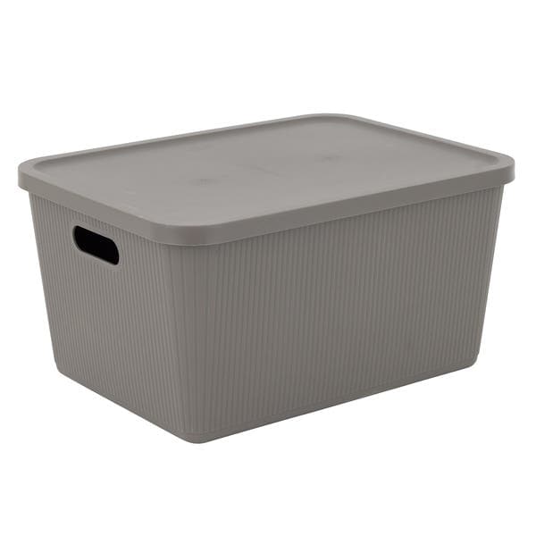 Cesto Plástico Cinza Escuro 24x34,9 cm Usual Utilidades