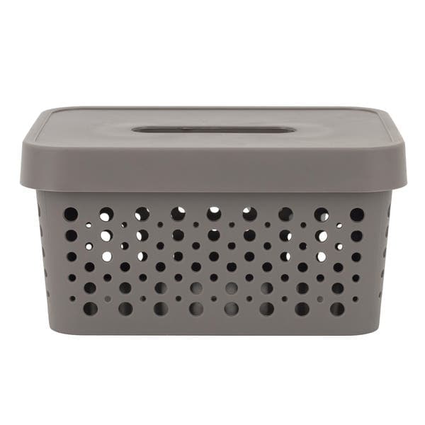 Cesto Plástico Cinza Escuro 9,5x14,1 cm Usual Utilidades