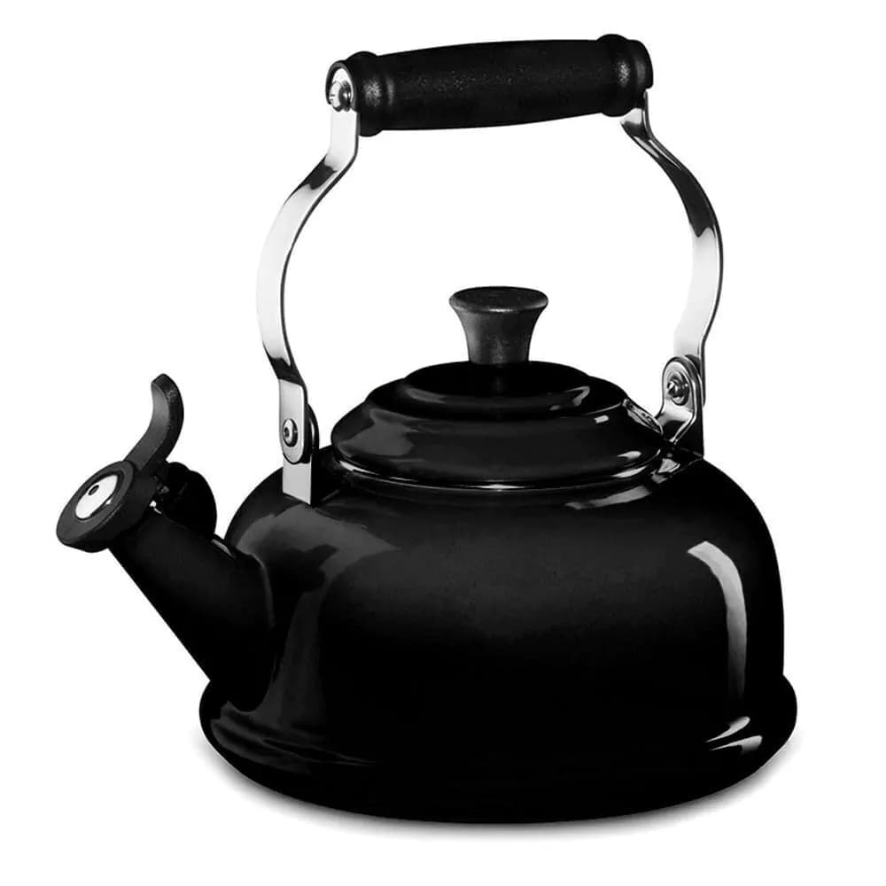 Chaleira com Apito de Aço Esmaltado Le Creuset Black Onyx 1,6l