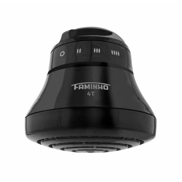 Chuveiro Elétrico 220V 6800W Preto Redondo Faminho 4T sem Cano Fame