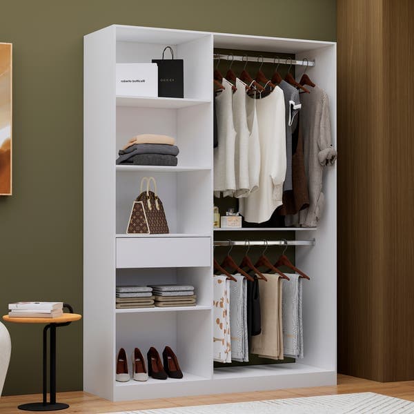 Closet Modulado 1 Gaveta MDP Branco 200x140x45cm Closet Duo Luciane