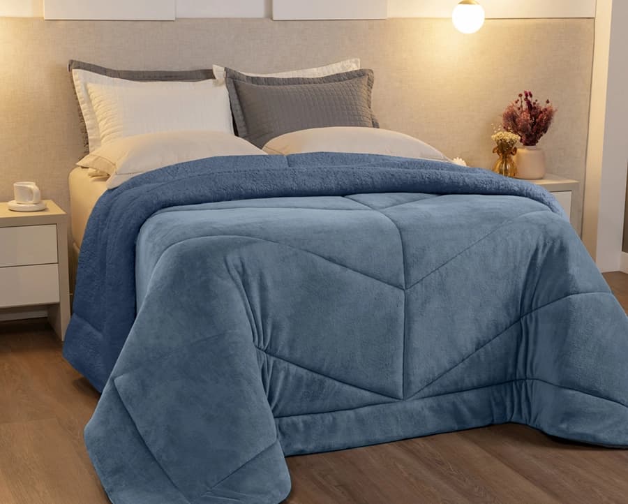 Coberdrom Dupla Face Winter Colors Queen - Lavive