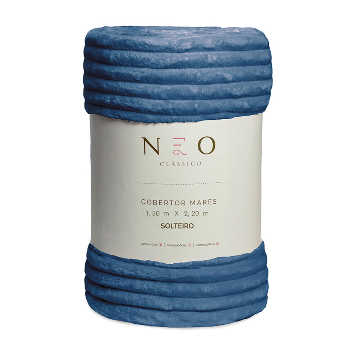 Cobertor Solteiro Neo Mares Azul 150x220cm - Camesa