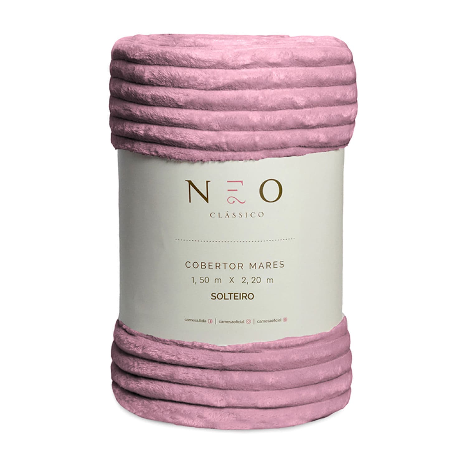 Cobertor Solteiro Neo Mares Rosé 150x220cm - Camesa
