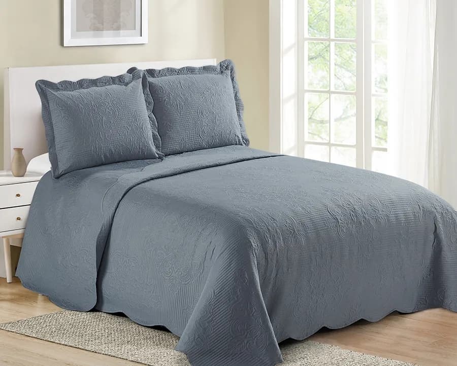 Colcha Damask Casal com 2 Porta Travesseiros - Camesa