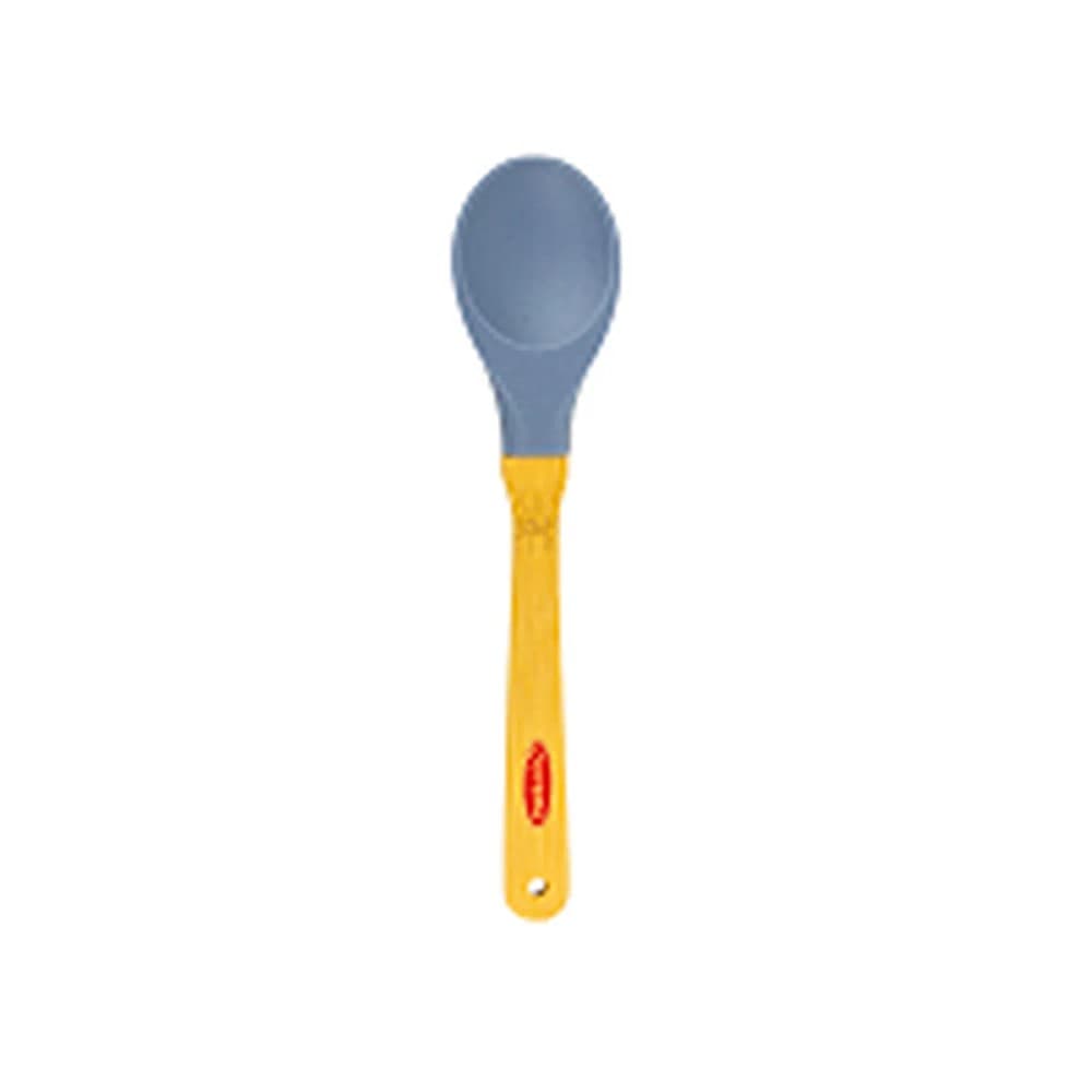 Colher de Silicone com Cabo De Bambu 27cm Azul - Oliveira