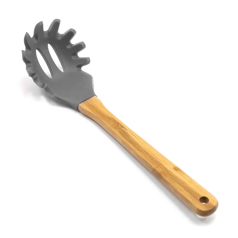 Colher de Silicone Espaguete 27cm Cinza - Nativus