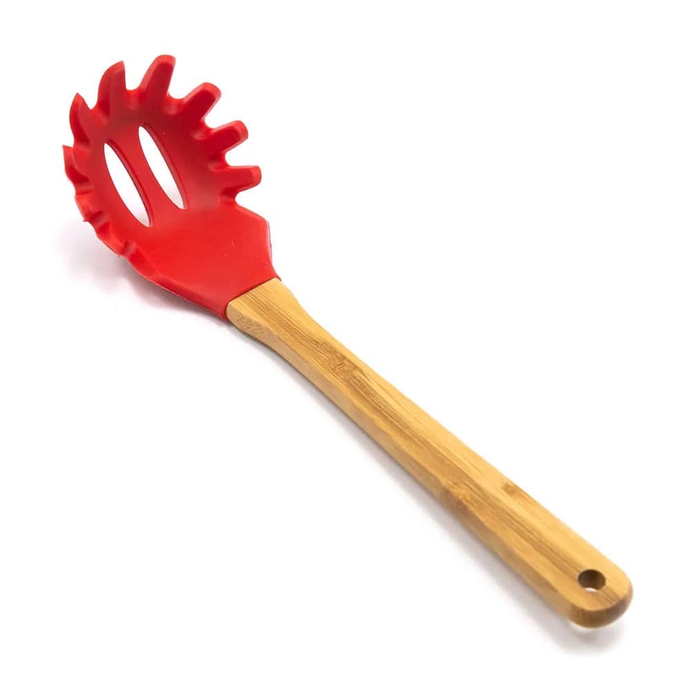 Colher de Silicone Espaguete 27cm Vermelha - Nativus