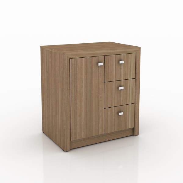 Cômoda 3 Gavetas 1 Porta Amêndoa Tecno Mobili