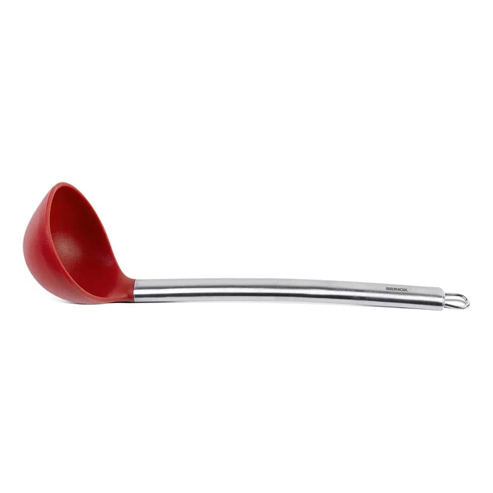 Concha Duo de Silicone com Cabo De Inox 30,5cm Vermelha - Brinox