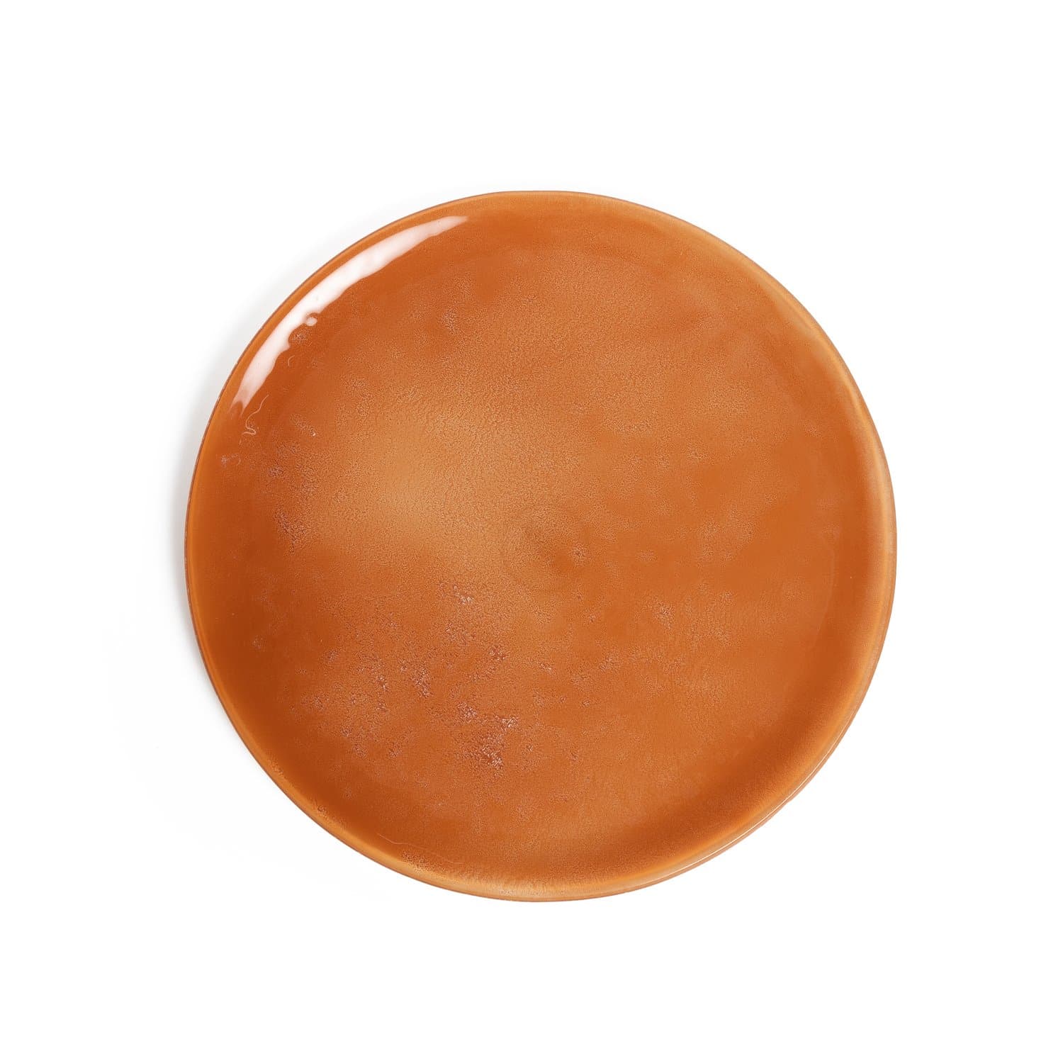 Conjunto 04 Pratos Sobremesa Em Vidro Ocre