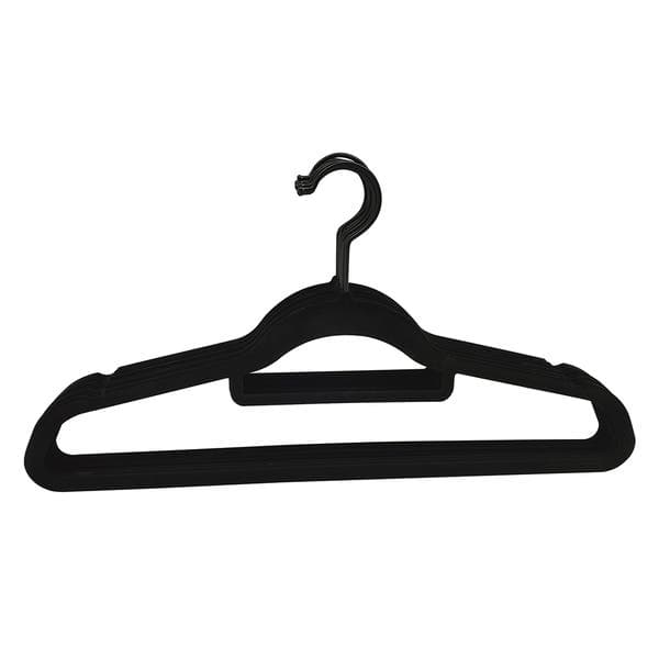 Conjunto de Cabides Veludo Preto 8 Unidades Spaceo