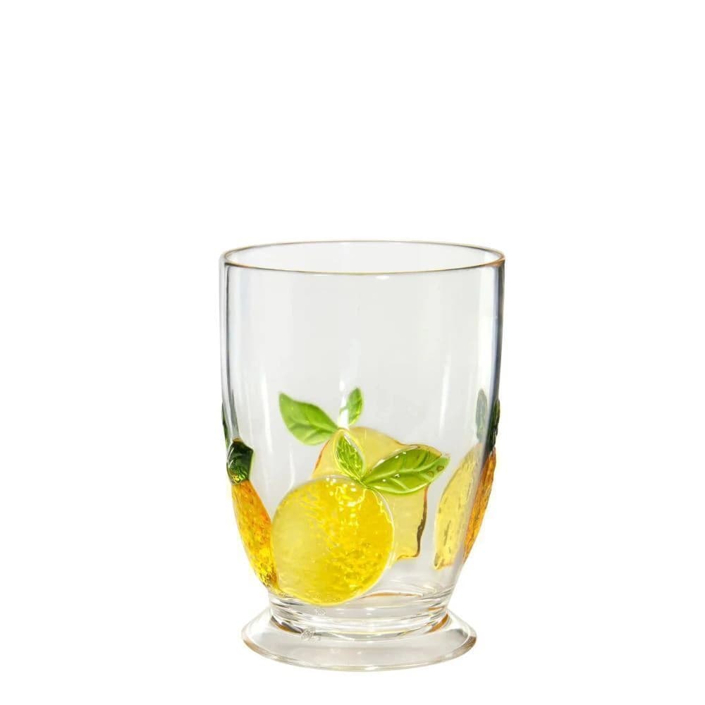 Conjunto de Copos de Acrílico Lemon 400ml 6pçs