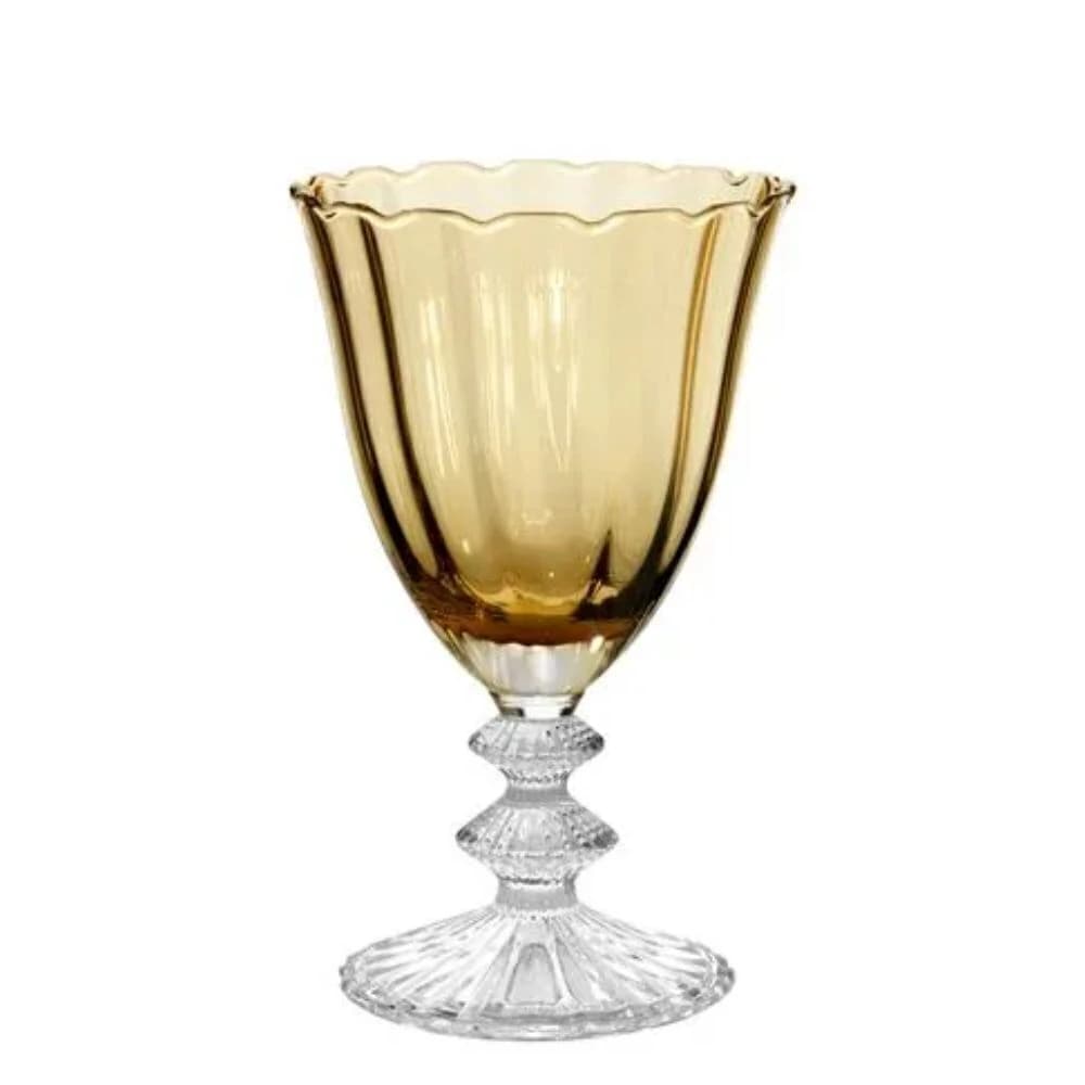 Conjunto de Taças para Água de Vidro Scallop Âmbar 350ml 4pçs