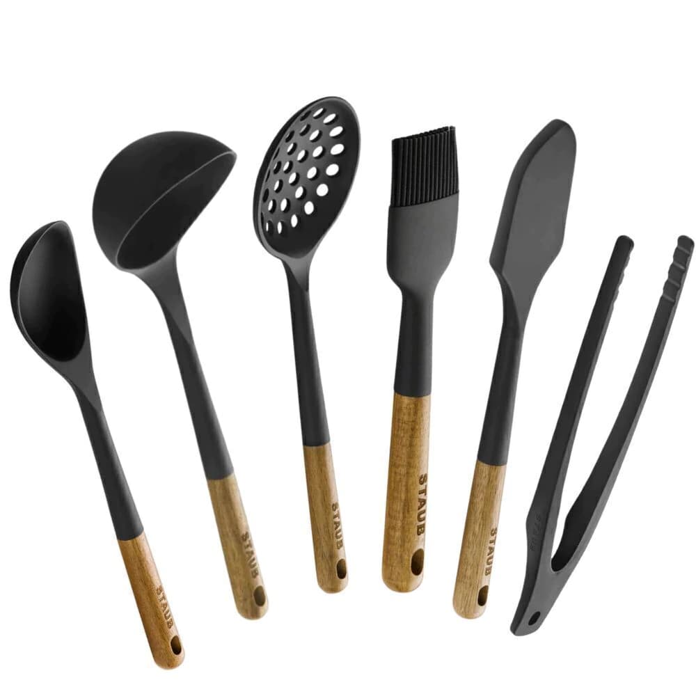 Conjunto de Utensílios de Madeira e Silicone Staub 6pçs