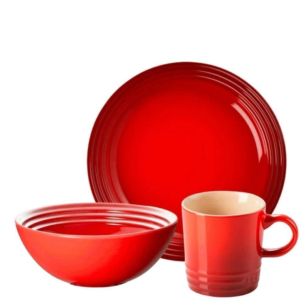 Conjunto para Café da Manhã de Cerâmica Le Creuset Vermelho 6pçs