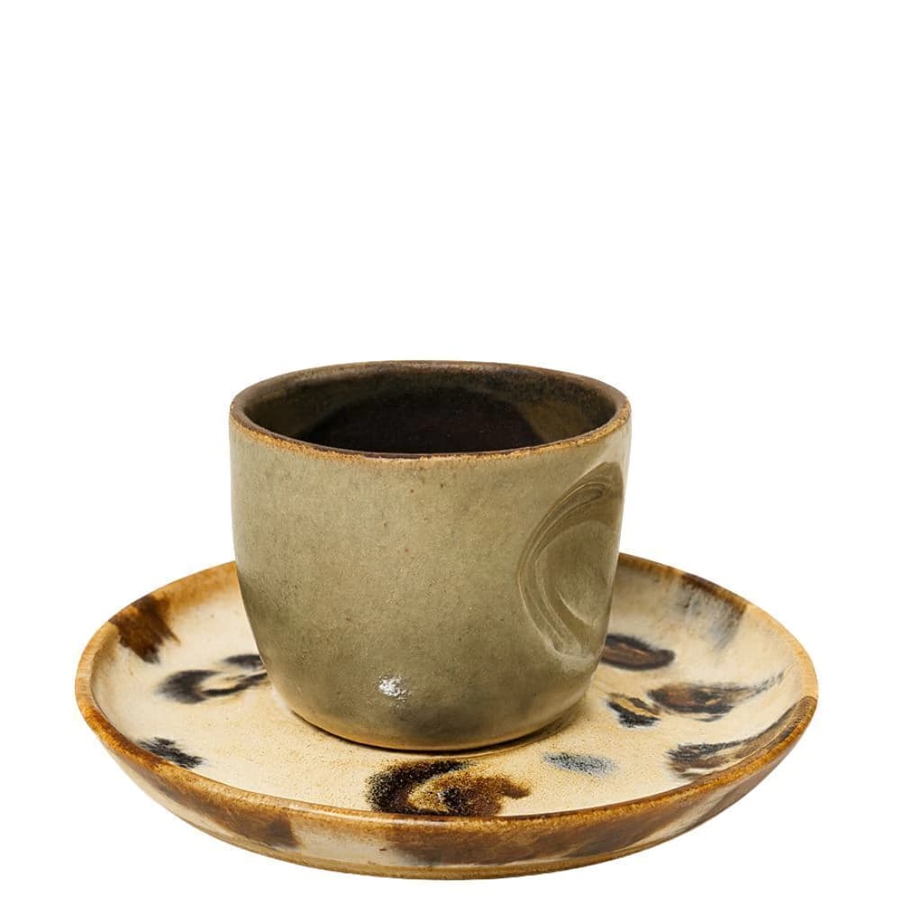 Copo para Café de Cerâmica Contemporâneo Leopardo 100ml