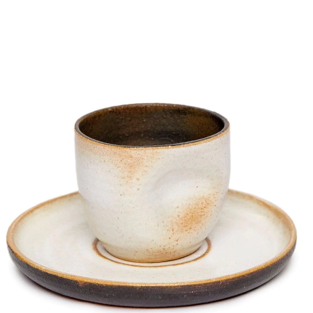 Copo para Café de Cerâmica Contemporâneo Off White 100ml