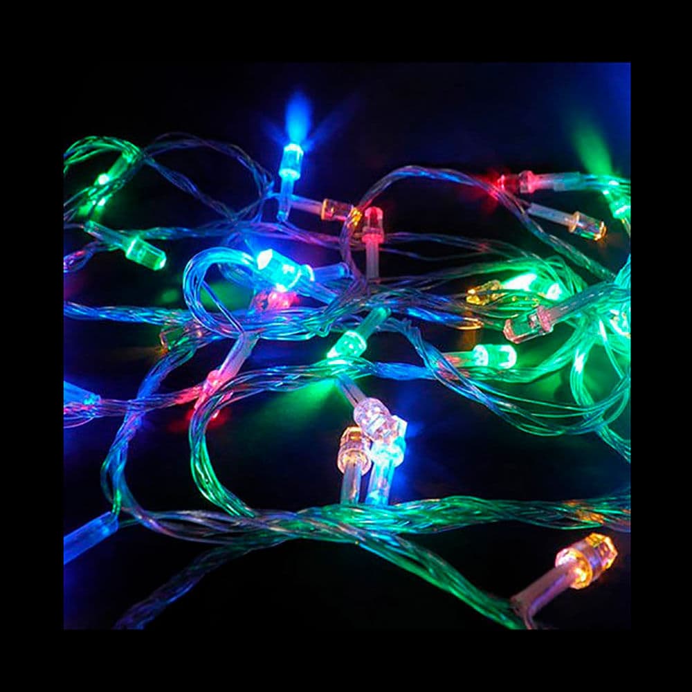 Cordão 100 Leds 8 Funções Luz Colorida 10m 220v - V8