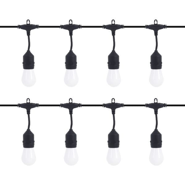 Cordão de Luz Preto Elétrico 8xS14 RGB 1W 220V 5 metros Inspire