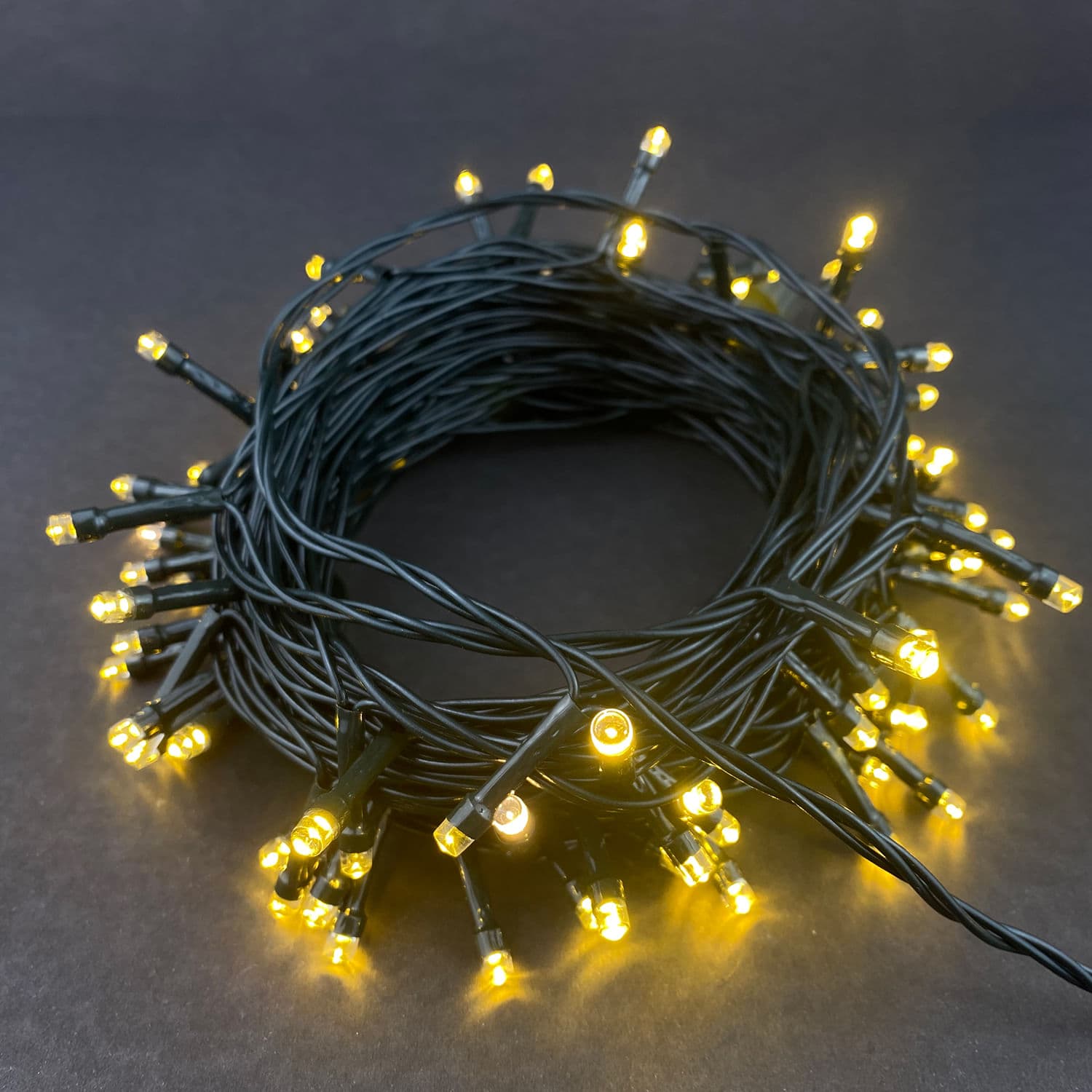 Cordão Verde 100 Leds Fixos à Prova Dágua Morno 220v - V8