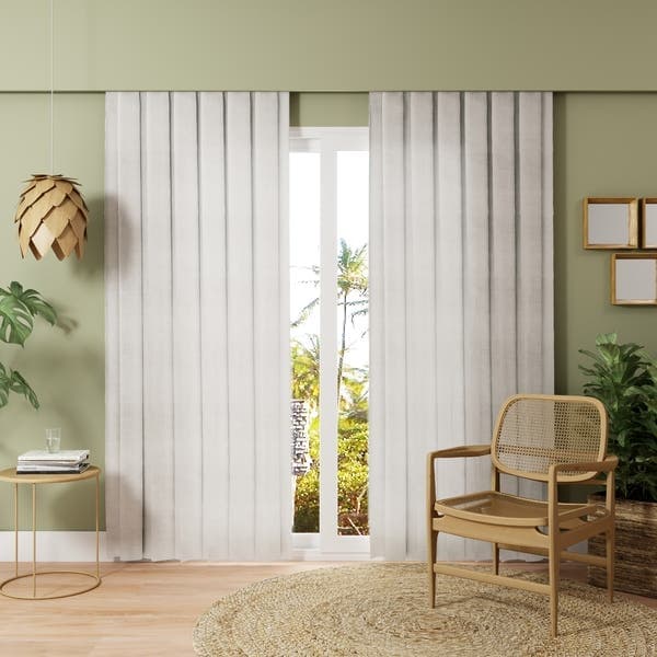 Cortina Bali Prega Off White 2,80x2,30m 2 Folhas Inspire