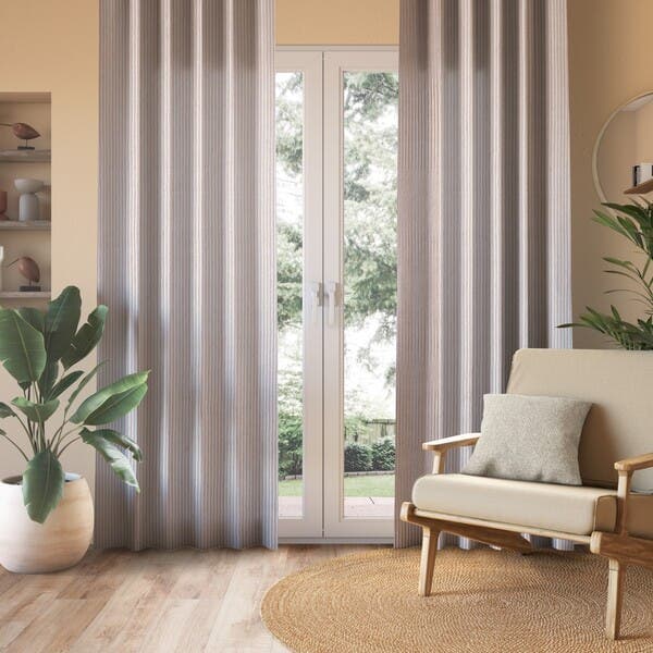 Cortina Benisa Inspire 1 Folha 2,80x1,40m Bege|Branco
