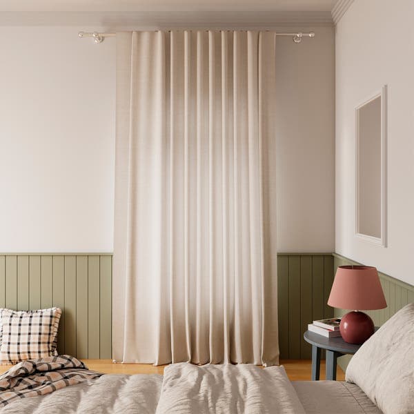 Cortina Com Blackout Arel Inspire Varão 1 Folha 2x2,8m Bege